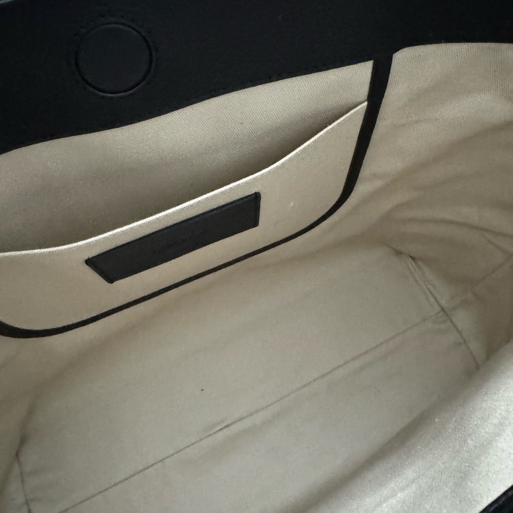 Linjer Black Leather Tote Bag - Picture 3 of 4